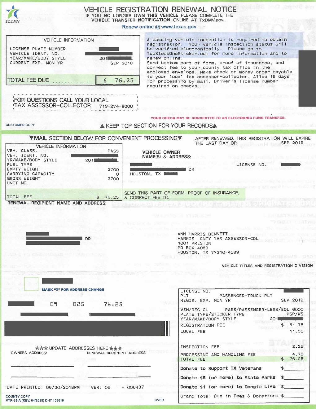 Texas Registration Renewal Requirements 2025 Registration John B. Mills